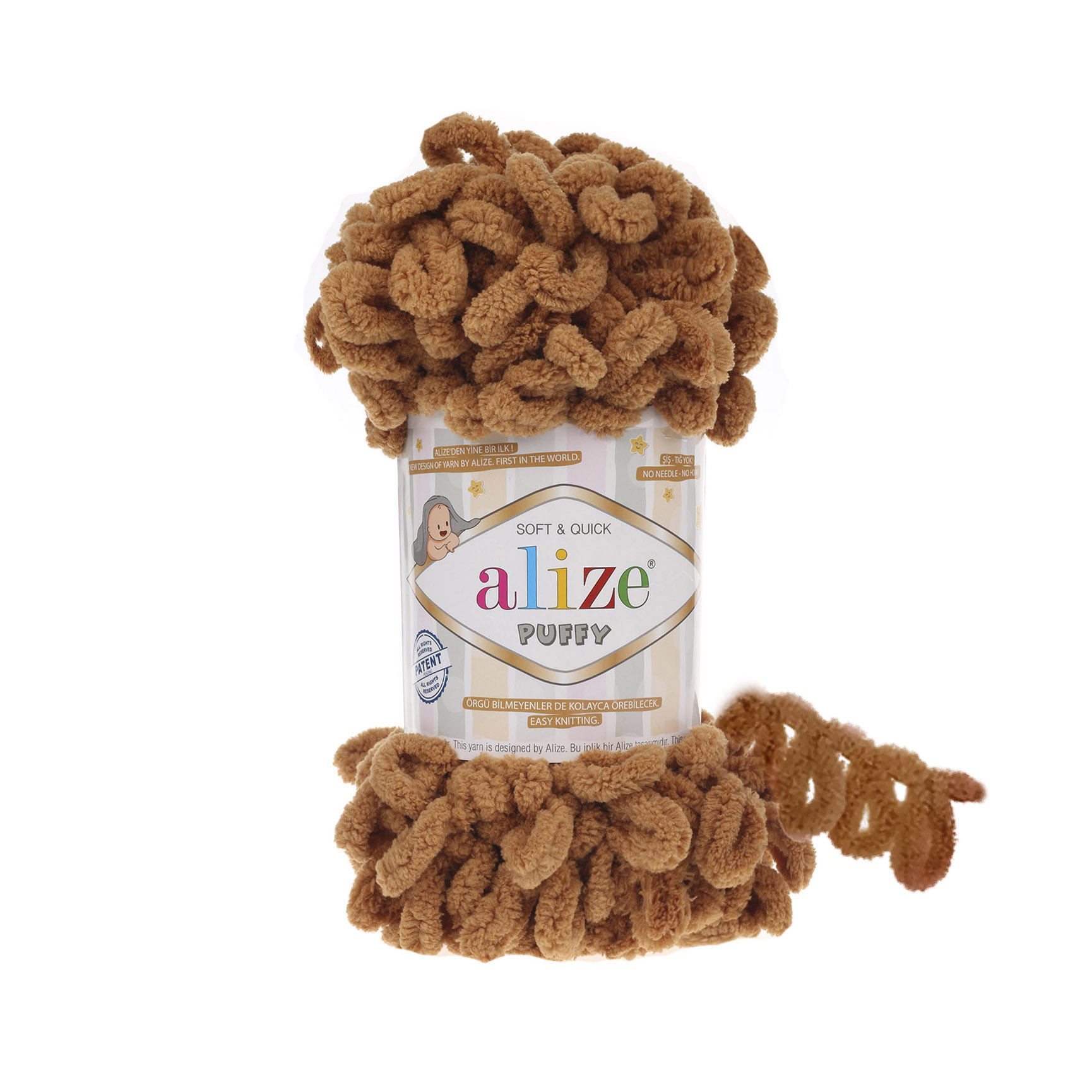 Alize Puffy 179 hnědá