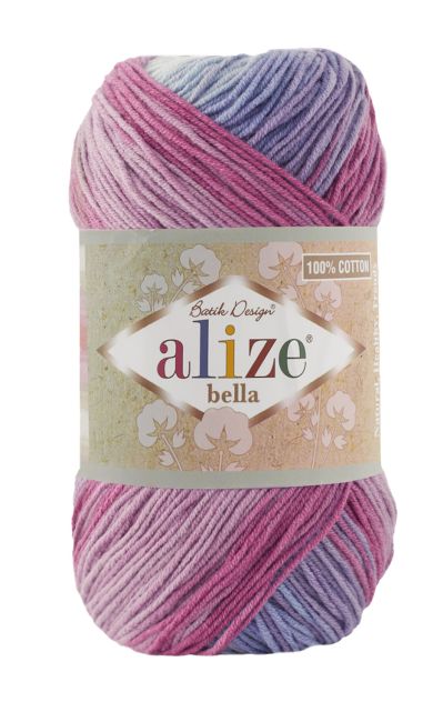Alize Příze Bella batik 100 - 3686 růžovo-fialový melír