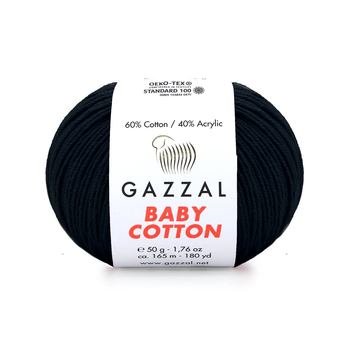Gazzal Příze Baby cotton 3433 černá