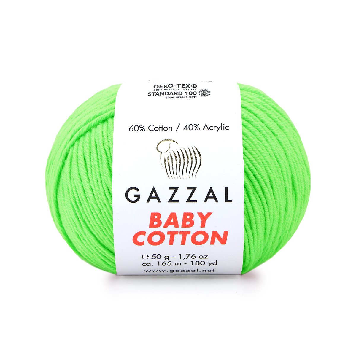 Gazzal Baby cotton 3427 zářivá zelená