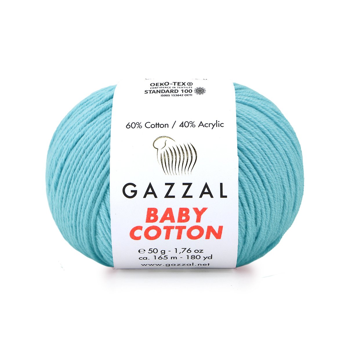 Gazzal Příze Baby cotton 3451 pastelová modrá