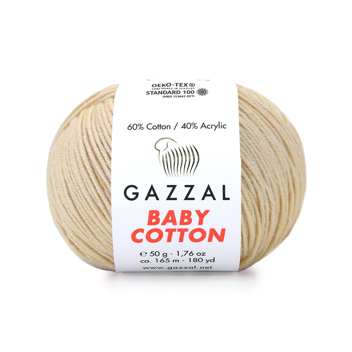 Gazzal Příze Baby cotton 3445 světle béžová