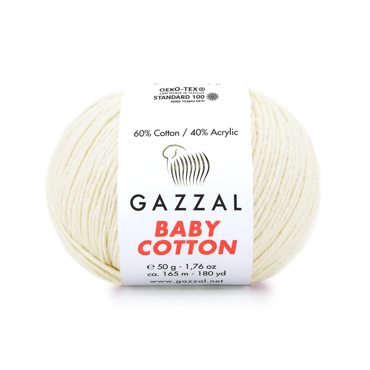 Gazzal Příze Baby cotton 3437 smetanová