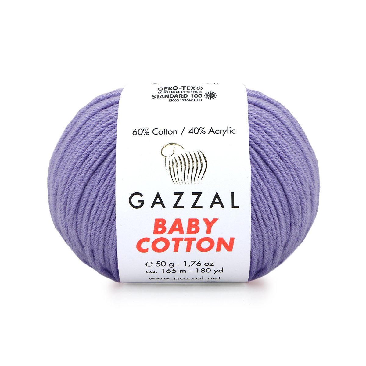Gazzal Příze Baby cotton 3420 světle fialová