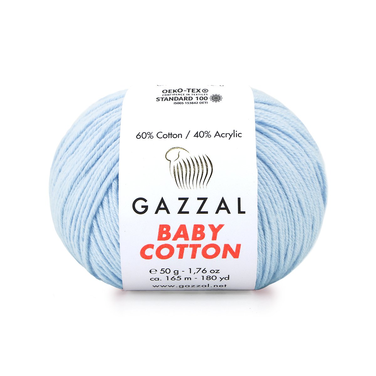 Gazzal Příze Baby cotton 3429 dětská modrá