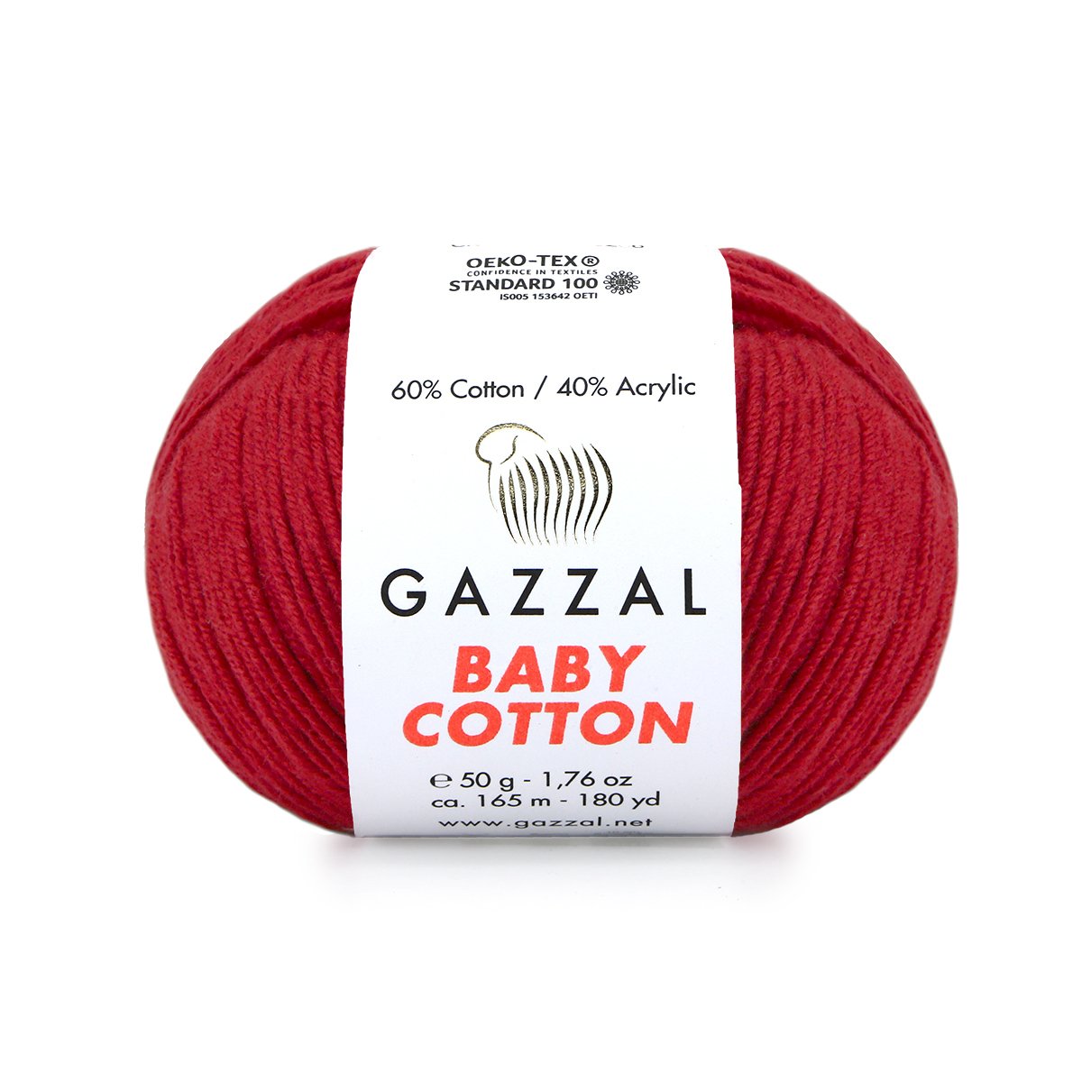 Gazzal Příze Baby cotton 3439 tm.červená