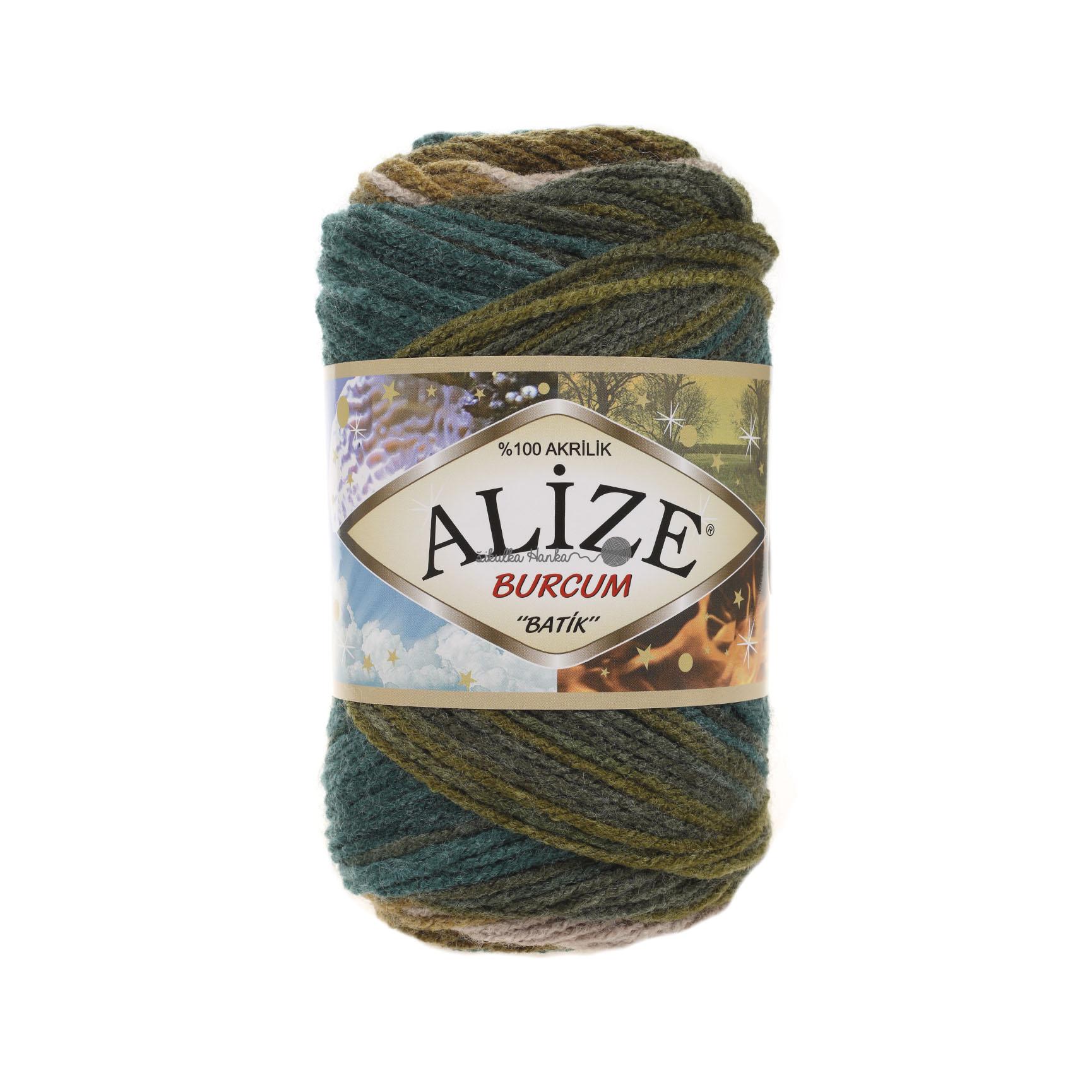 Alize Burkum batik 4684 zeleno-béžová