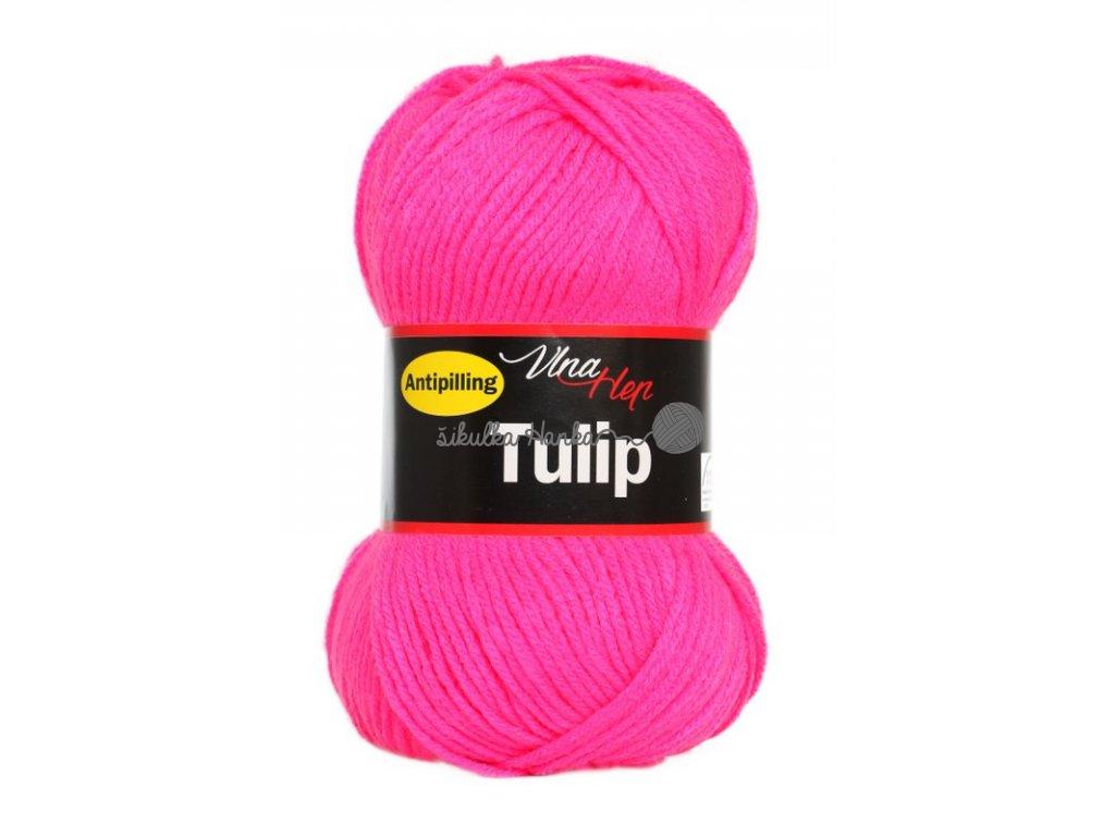 Vlna-hep Příze Tulip 4314 neonová růžová