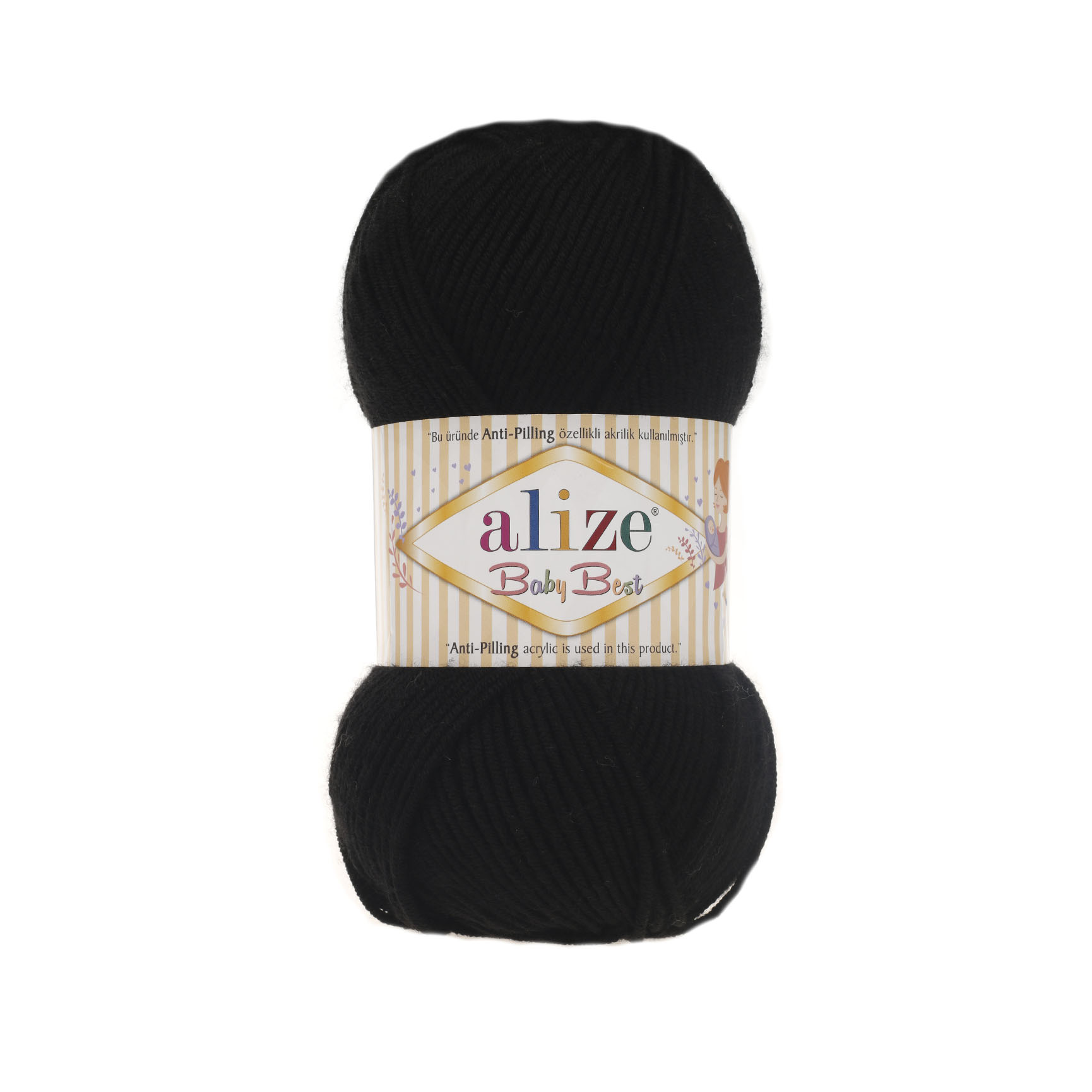 Alize Příze Baby best 60 černá