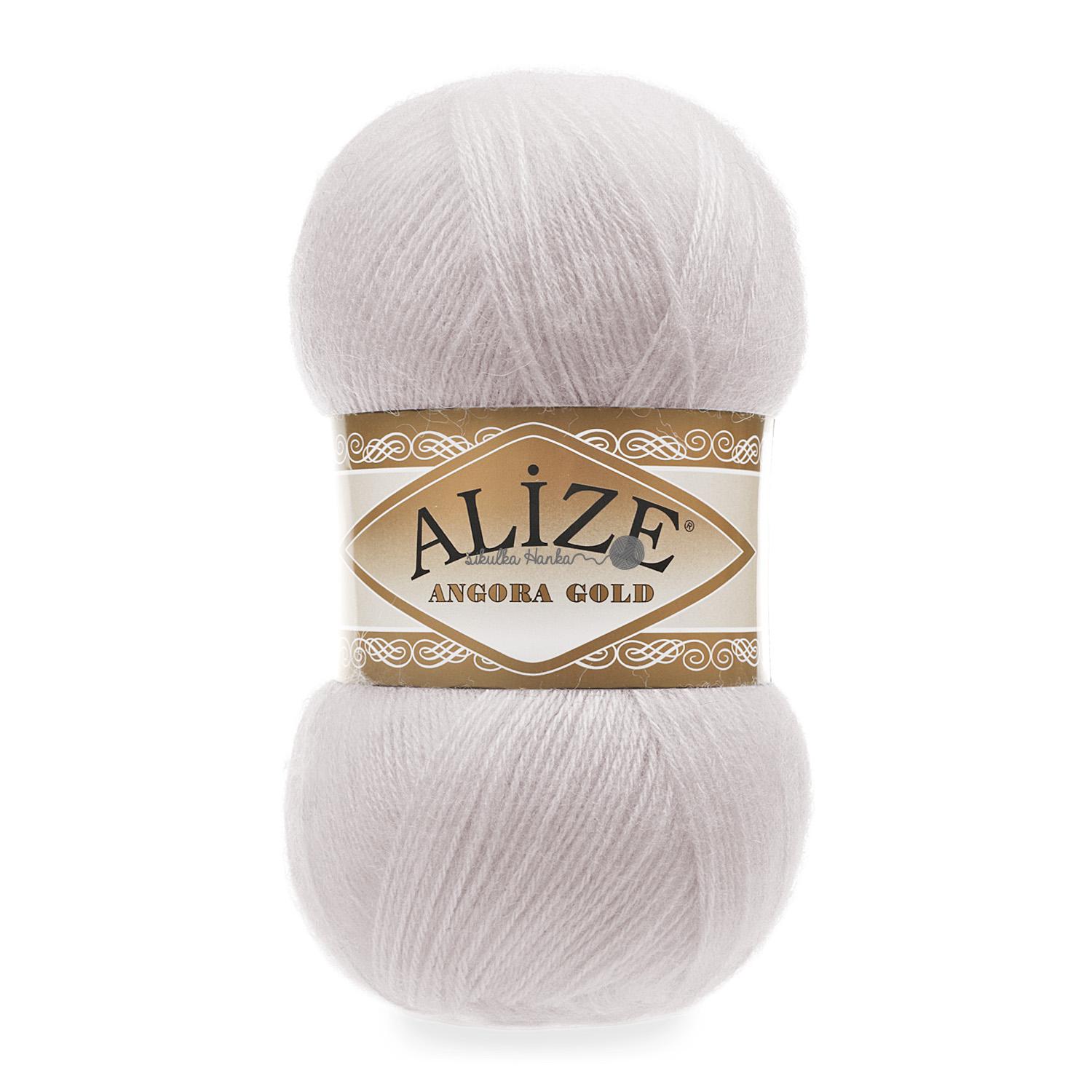 Příze Alize Angora gold 168 béžovo-šedá