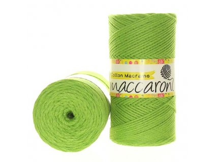 Maccaroni Cotton macrame 2mm - 20-604 jarní zelená