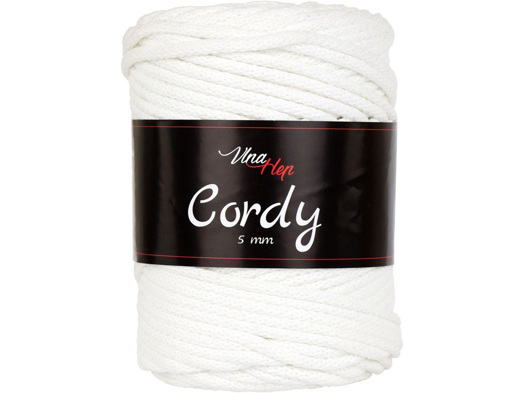 Vlna-hep Cordy šňůry 5mm - 8171 smetanová