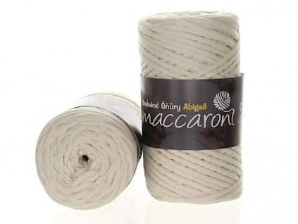 Maccaroni Šňůry Abigail 3mm - 702 krémová