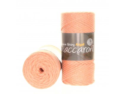 Maccaroni Šňůry Abigail 3mm - 23-402L světle lososová
