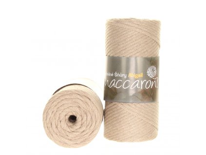Maccaroni Šňůry Abigail 3mm - 307 světle béžová