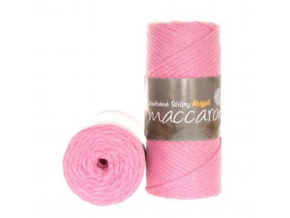 Maccaroni Šňůry Abigail 3mm - 403-01 růžová