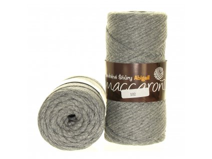 Maccaroni Šňůry Abigail 3mm - 102 středně šedá