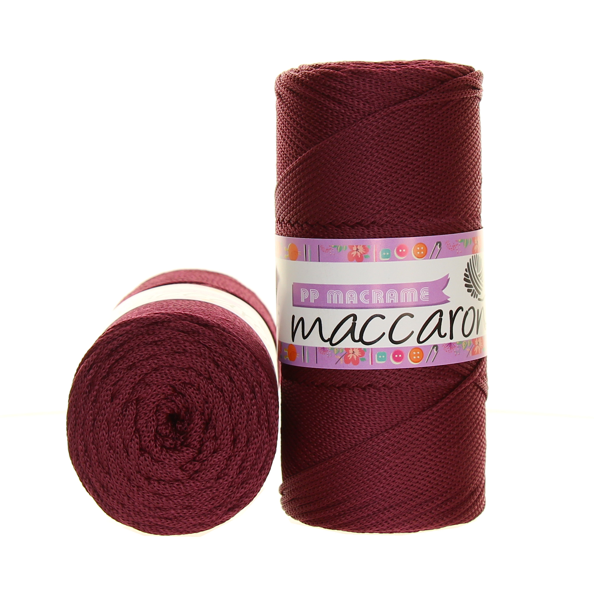 Maccaroni PP Macrame 115 tmavá bordo