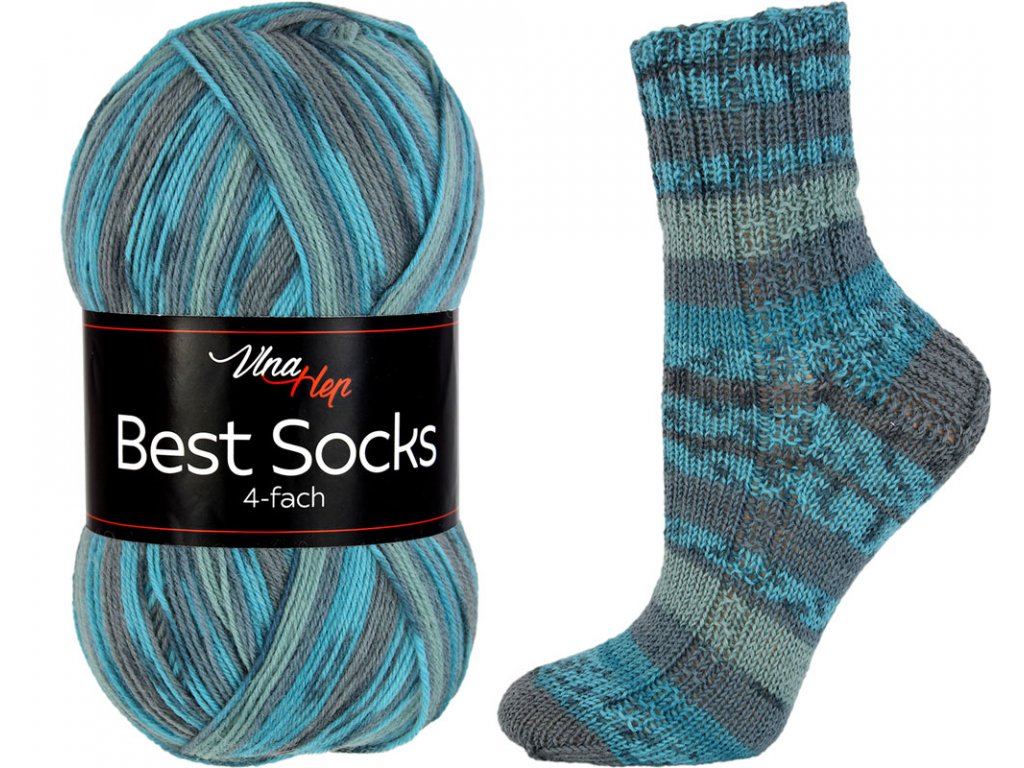 Vlna-hep Příze Best socks 7309 modrá