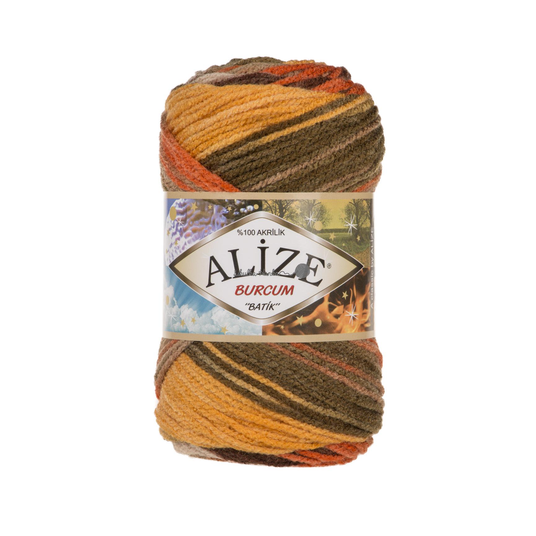 Alize Burkum batik 6060 hnědo-okrovo-khaki