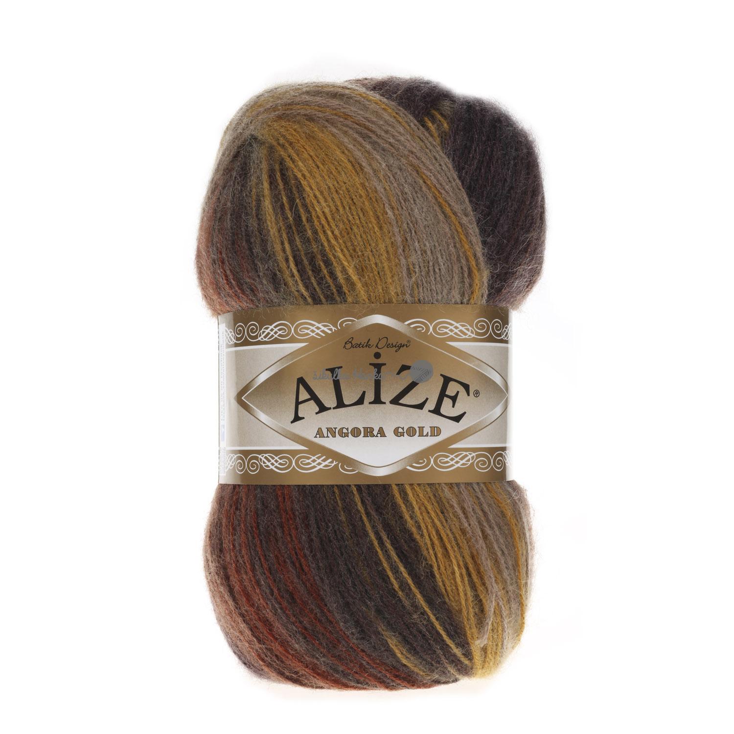 Alize Angora gold batik 3379 hnědý melír