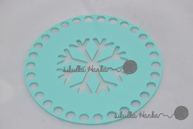 Víko/dno na košík 14,5cm - vločka mint