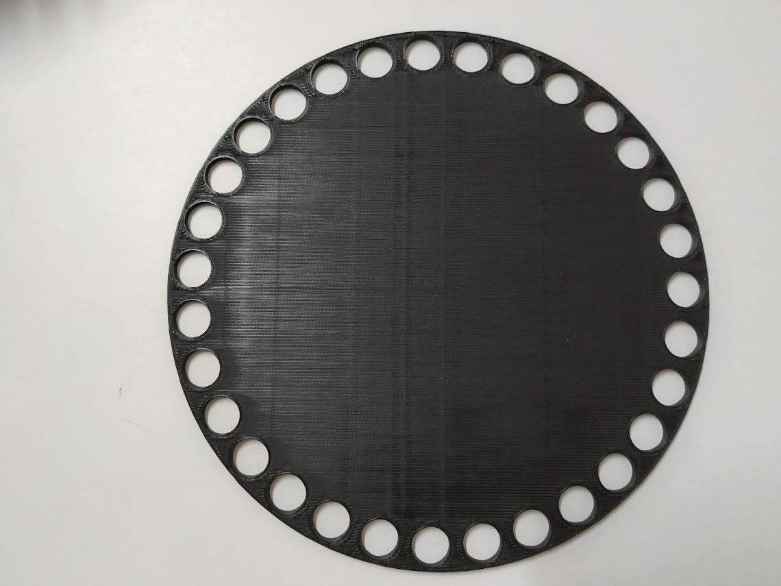 Víko/dno na košík 14,5cm - plné černá