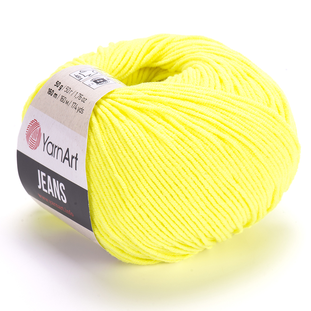 YarnArt Jeans 58 žlutá neonová