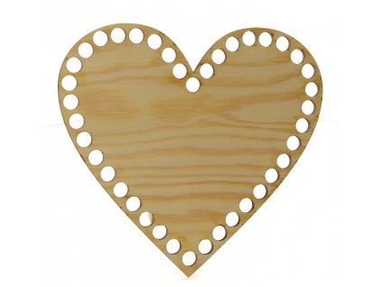 Dno na košík 15cm srdce borovice