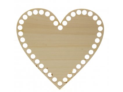 Dno na košík 15cm srdce topol