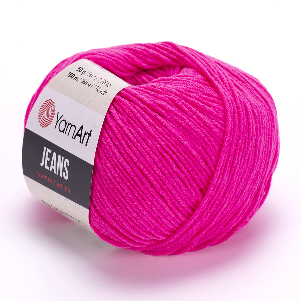 YarnArt Jeans 59 růžová neonová