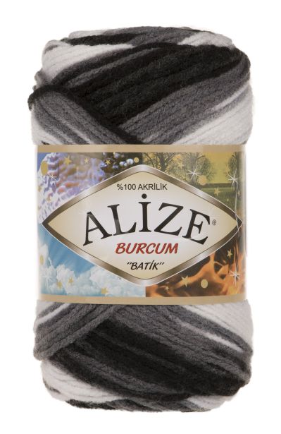 Alize Burkum batik 4428 černo-bílá