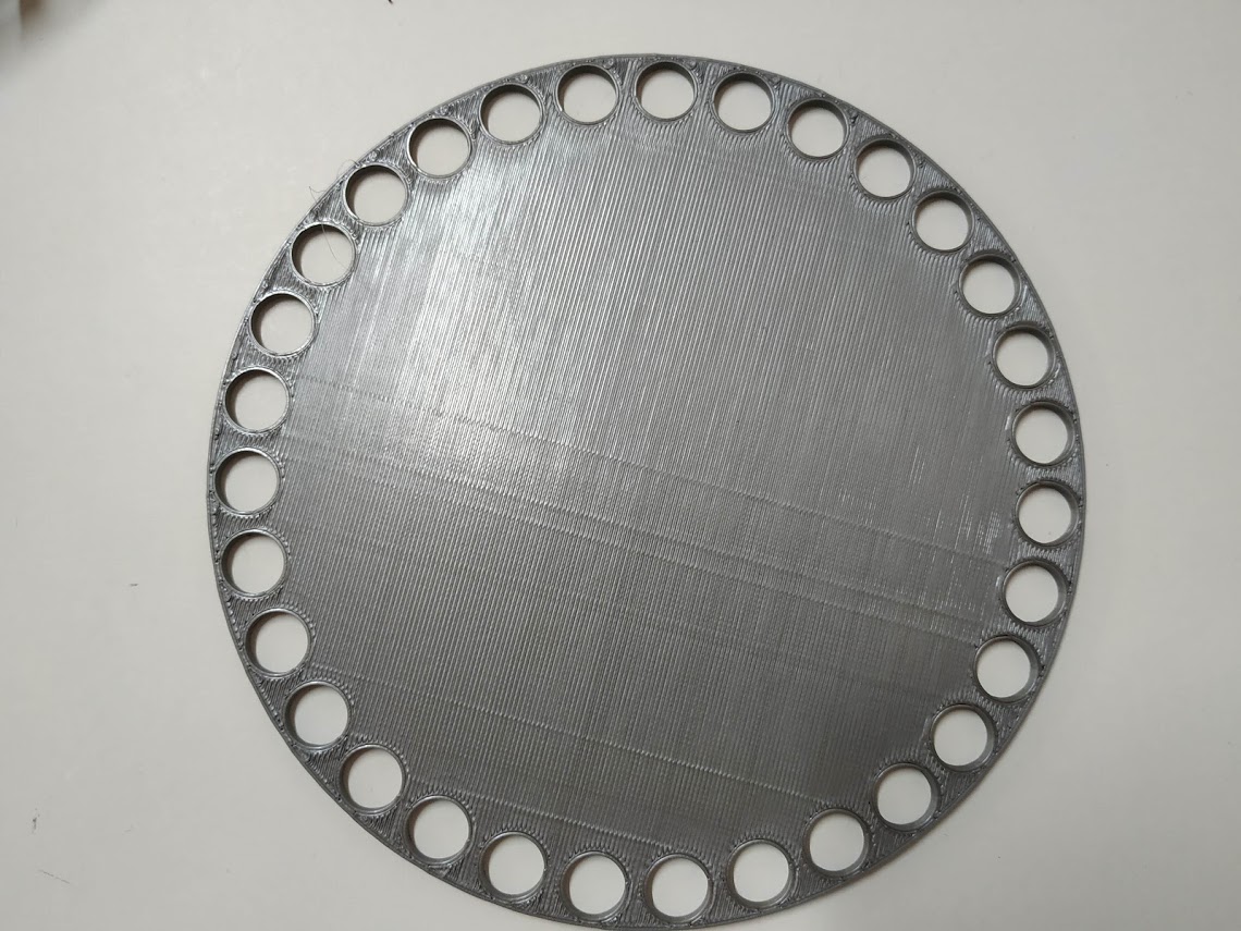 Víko/dno na košík 14,5cm - plné stříbrno-šedá