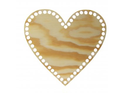 Dno na košík 20 cm srdce borovice