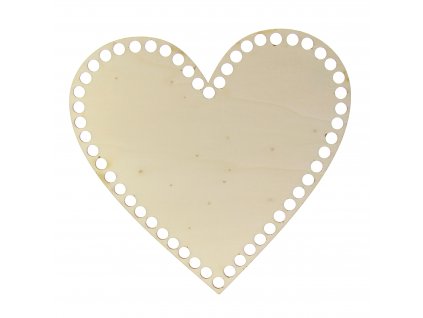 Dno na košík 20 cm srdce topol