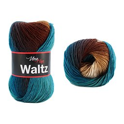 Vlna-hep Waltz 5706 tyrkysovo-hnědá