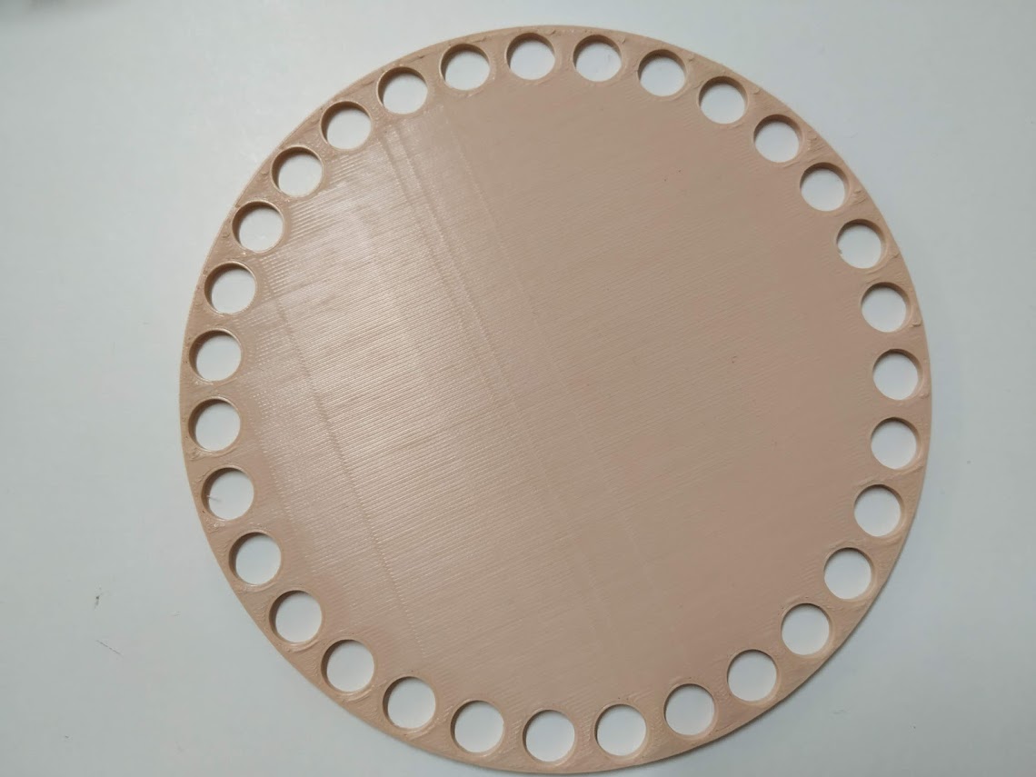 Víko/dno na košík 18cm plné béžová