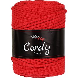 Vlna-hep Cordy šňůry 5mm - 8009 červená