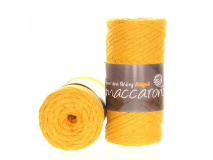 Maccaroni Šňůry Abigail 3mm - 32-408D světle hořčicová