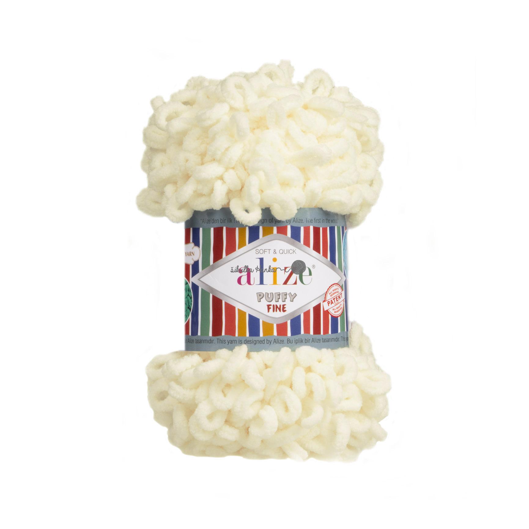 Alize Příze Puffy FINE 62 smetanová