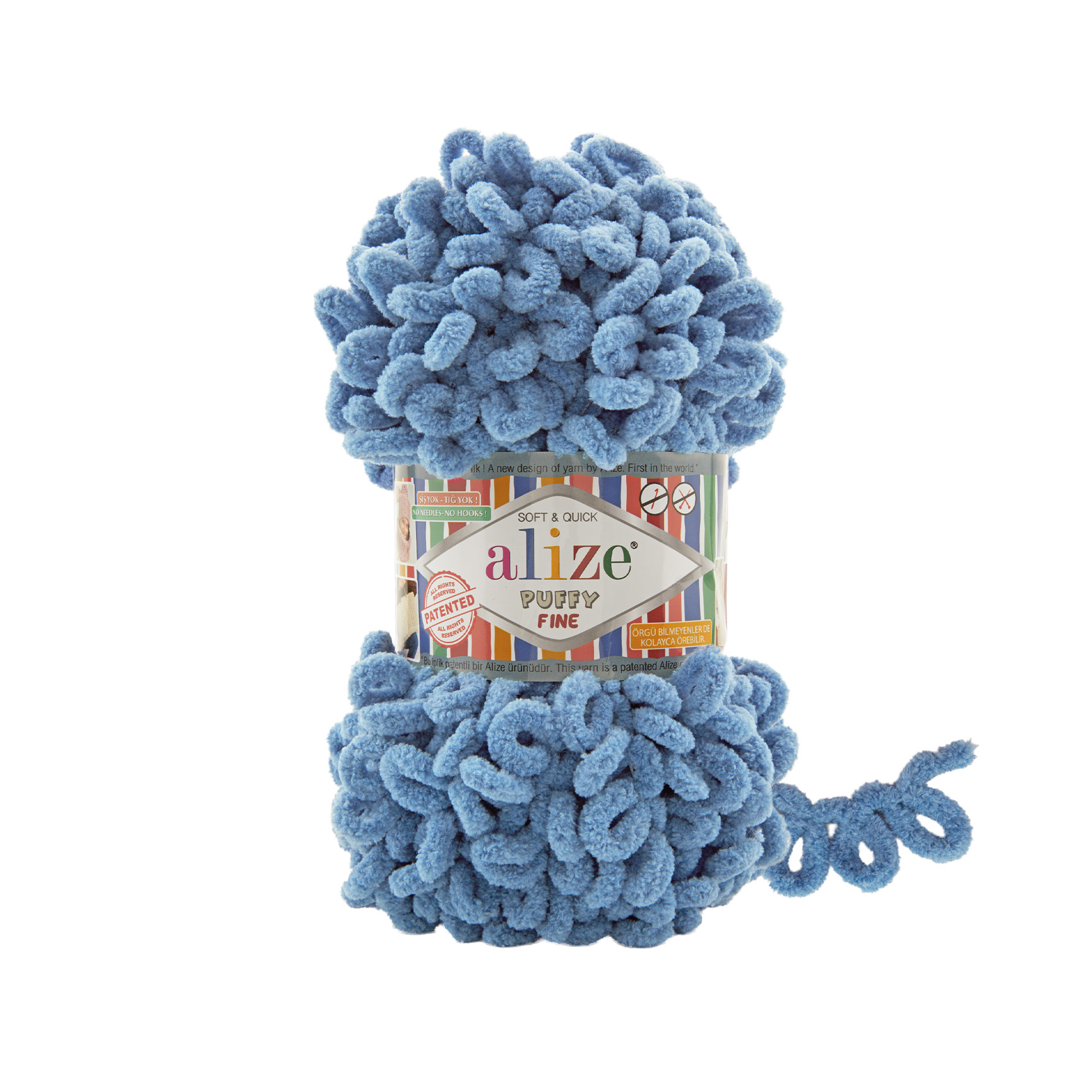 Alize Příze Puffy FINE 374 jeansová