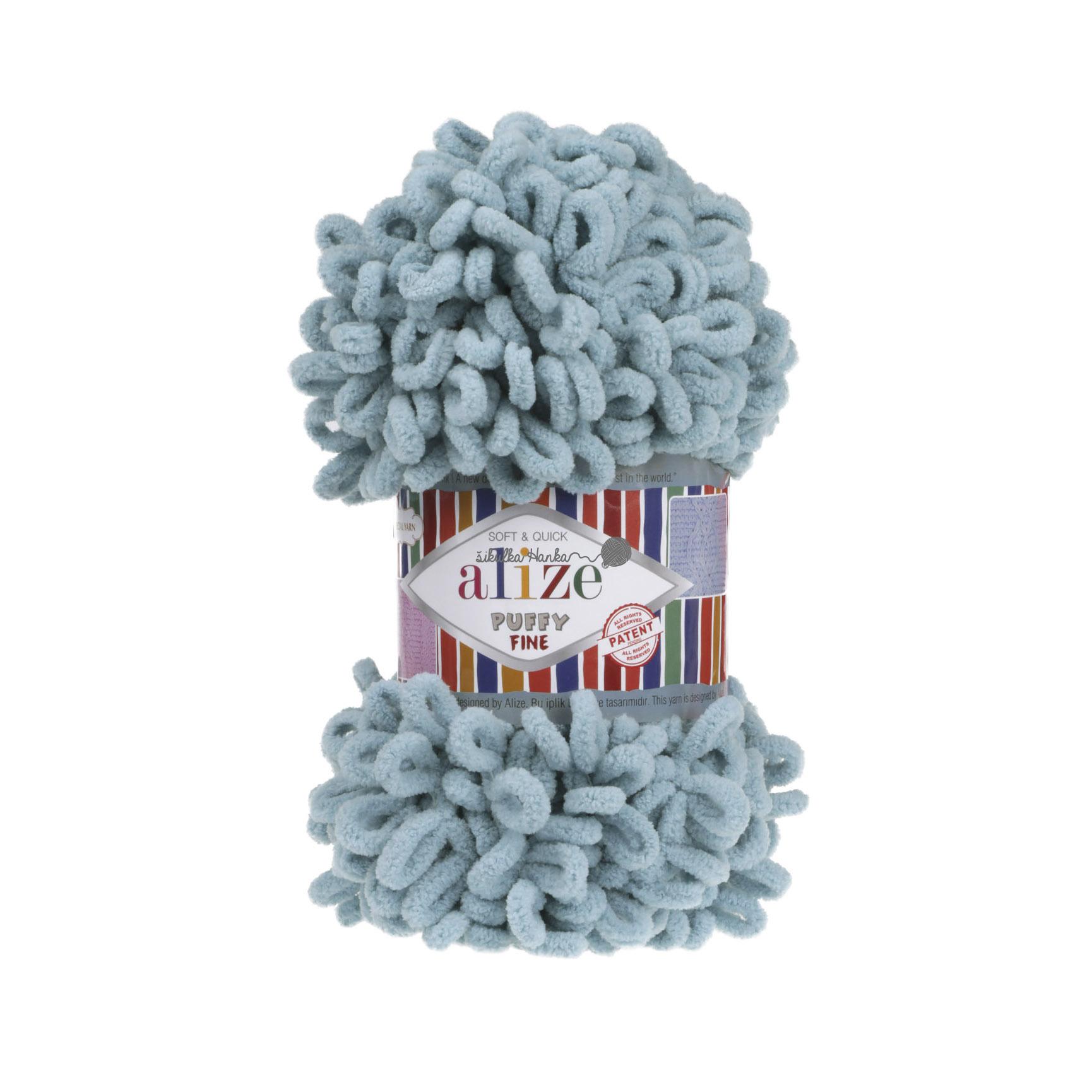 Alize Příze Puffy FINE 414 azurová