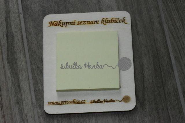 Magnetka - Nákupní seznam klubíček s logem