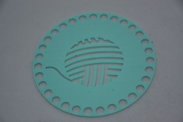 Víko/dno na košík 14,5cm - klubko mint