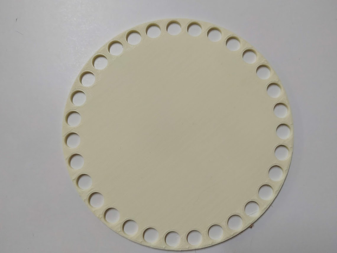 Víko/dno na košík 18cm plné vanilka