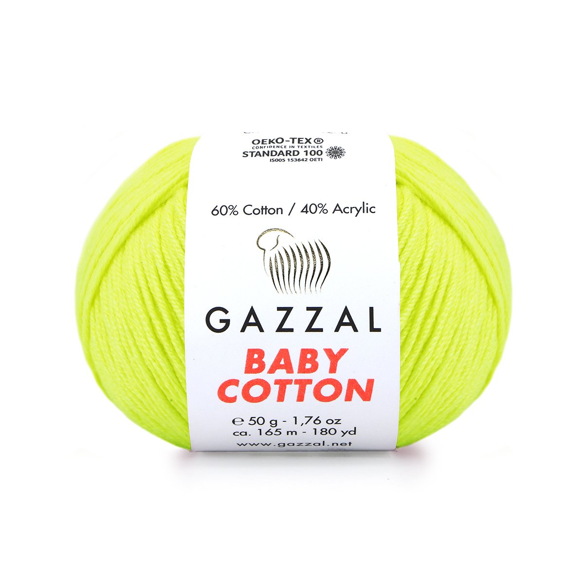 Gazzal Baby cotton 3462 žlutá neonová