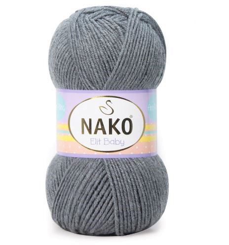 Nako Příze Elit baby 5378 šedá melange