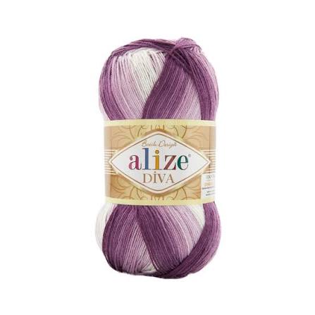 Alize Příze Diva batik 8056 fialovo-světlá
