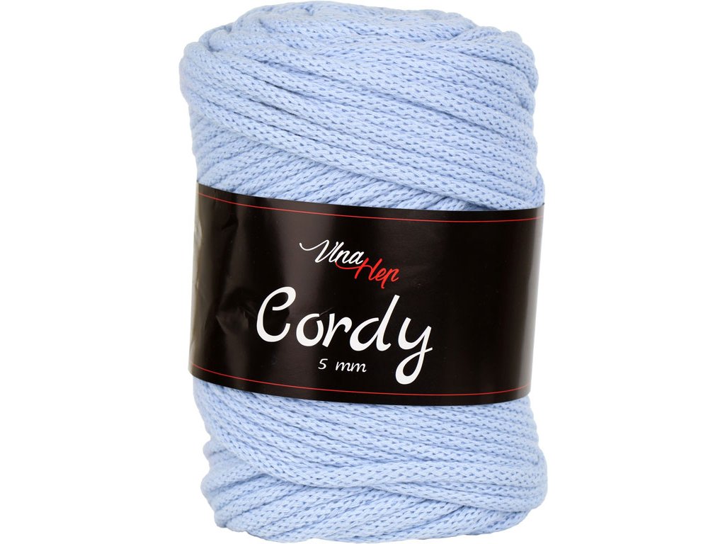 Vlna-hep Cordy šňůry 5mm - 8422 světle modrá
