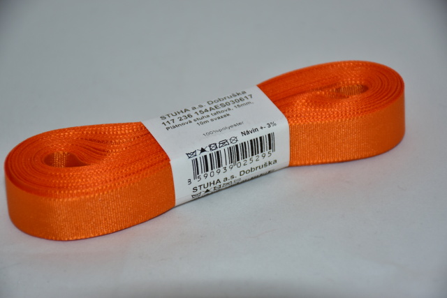 Stuha a.s. Stuha taftová 15mm 617 oranžová